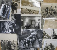 [PRESS PRINTS] a collection of circa 80 press photographs, most with typed or written captions