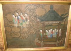 CHINA, a 19th Chinese gouache painting, framed.