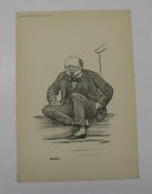 [LOW / CHURCHILL] Portfolio issued by The New Statesman Sketches by Low, portfolio of b/w prints,
