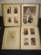 [PHOTOGRAPHS] 2 x quarto albums, containing, in all, 61 cabinet format photos, 173 cdv format & 18
