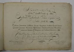 [PENMANSHIP] COCKER (Edward, engraver & philomath) & DANIEL (Richard, writer and inventor) A