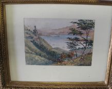 HONG KONG, a watercolour view of Hong Kong harbour from Happy Valley by A. B. MELLOR, R. N., 1862,