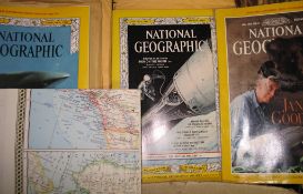 NATIONAL GEOGRAPHIC Magazines, a good collection, mainly 1964 - 1971 in postal envelopes with