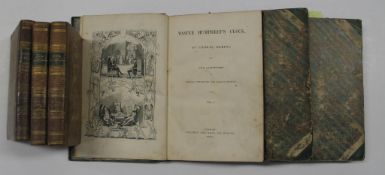 DICKENS (Charles) Master Humphrey's Clock, 3 vols., 4to, green half calf gilt (rubbed), L., 1840 /