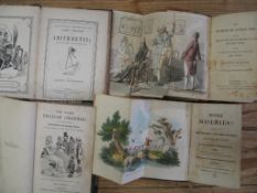 [SATIRE / COMEDY] Miseries of Human Life, 12mo, folding h-col'd frontis (tears in the folds), half