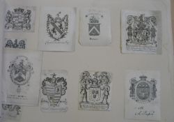 BRITISH EX-LIBRIS BOOKPLATES, bound & stamp-hinge mounted coll'n, 200+, 1699 - 20th c.