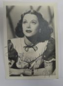[FILMSTAR PHOTO, SIGNED] HEDY LAMARR, signed, 