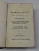 MALTHUS (T. R.) An Essay on the Principle of Population, 2 vols., 8vo, tree calf (lacking 2