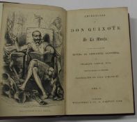 CERVANTES, Adventures of Don Quixote, 2 vols. in 1, illus. by Tony Johannot, 20th c. red half