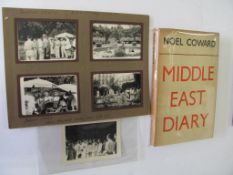 NOEL COWARD / MIDDLE EAST, personal snapshots of Coward attending a garden party in Cairo,