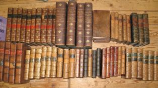 BINDINGS / LITERATURE, incl. leatherbound sets of BURKE, STERNE, FIELDING & others, 18th / 19th