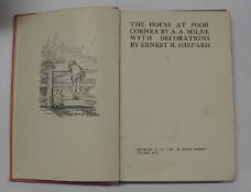 MILNE (A. A.) House at Pooh Corner, 8vo, illus. by Shepard, pink cloth gilt (rubbed), 1st Edn.,