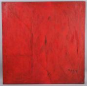 MUBIN ORHON (1924 - 1981)TURKISH. Abstract. Oil on canvas. 36ins x 36ins. Signed Mubin '72.