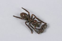 A JAPANESE OKIMONO BRONZE ANT.