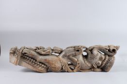 A CHINESE MULTI-COLOURED DOUBLE GOURD VASE decorated with wings and foliage. 9ins high.