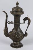 A TIBETAN BRONZE EWER.