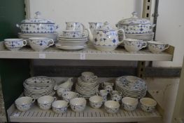 Large quantity of Danish blue and white dinner and tea ware.
