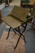 A late Edwardian mahogany folding travelling writing desk.
