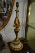 A good ormolu and marble table lamp.