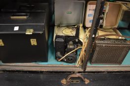 Records, film projector, portable records players etc.