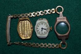 A ladies 9ct gold cased wristwatch.