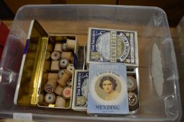 Early sewing threads, boxed.
