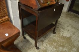 Drop-flap tea trolley.