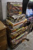 A large quantity of Scalextric sets, boxed.