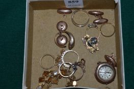 A collection of gold jewellery etc.