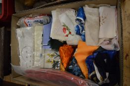 Various textiles, ladies scarves etc.