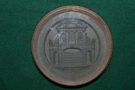 Temple Bar, a Commemorative cast lead and brass paperweight 'Temple Bar erected 1672, demolished