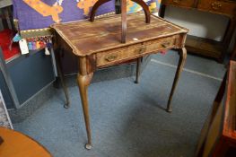 A George III design mahogany silver table (faults).