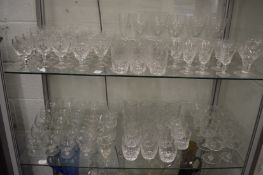A quantity of cut and other glassware.