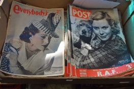 A quantity Picture Post and Everybody's magazine, 1940's.