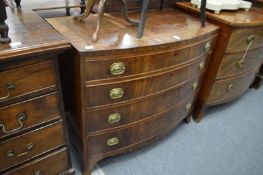 A good 19th century mahogany bow front four drawer chest.