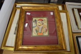 Indian school, bust length portrait of a Prince together with related paintings.