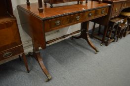 A George III design mahogany two drawer sofa table.