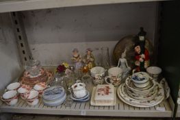 Decorative china and glassware.