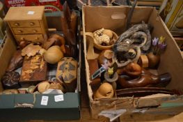 A collection of wooden items etc.