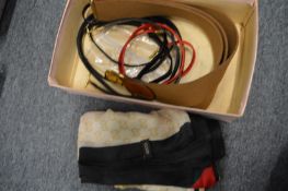 A ladies scarf and various belts etc.
