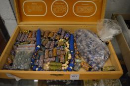 A collection of colourful trader beads.