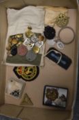 Military badges and buttons etc.