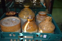 Stoneware storage jars etc.