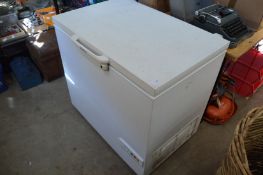 A chest freezer.