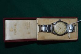 A Rolex Tudor Oyster Royal stainless steel wristwatch with original box.