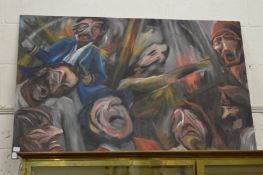 After Loi Duc, apocalypse, oil on board, unframed.