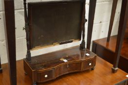 A 19th century mahogany dressing table mirror with three drawers to the base.