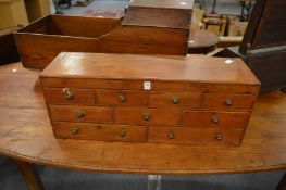 A pine table top chest.