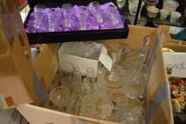 A box of glassware.