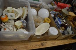 Household and decorative china, glassware.